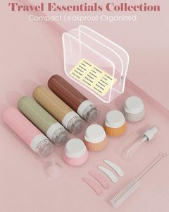 Botellas de Viaje de Silicona Duraderas a Prueba de Fugas, Juego de Envases Cosméticos Recargables para Champú Líquido y Loción, Aprobadas por la TSA para Viajes - Product Image 3