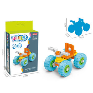 Kit de ensamblaje de tornillos STEM Hanye, juguete creativo de bricolaje para construir barcos, aviones, coches y triciclos, precio al por mayor, bloques de construcción para niños, personalizable - Product Image 4