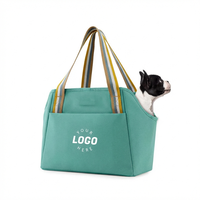 Sac fourre-tout en polyester personnalisé avec logo pour femme, sac à bandoulière portable vert aqua, sac à main multifonctionnel décontracté pour l'été et la plage