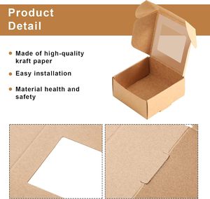 Mini cajas <span class=keywords><strong>de</strong></span> papel Kraft marrón 2,56x2,56x1,18 pulgadas embalaje casero <span class=keywords><strong>para</strong></span> panadería caramelo vela fabricación <span class=keywords><strong>de</strong></span> jabón <span class=keywords><strong>para</strong></span> embalaje <span class=keywords><strong>de</strong></span> regalo - Product Image 4