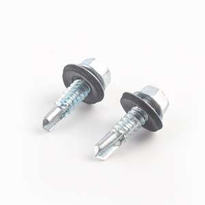 <span class=keywords><strong>Tornillos</strong></span> Autoperforantes de Acero al Carbono 1022 para Techos Metálicos, Fabricados en China, con Cabeza Hexagonal y Zincado Blanco, Arandela EPDM para Paneles Sándwich - Product Image 3