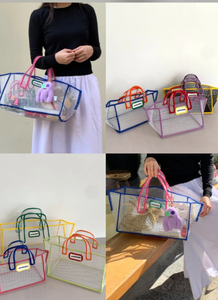 Toile en plastique pour sac DIY, kit de tricot et <span class=keywords><strong>crochet</strong></span> DIY, ensemble d'aiguilles à tricoter en plastique, kit de fabrication de sacs à main DIY pour débutants - Product Image 2