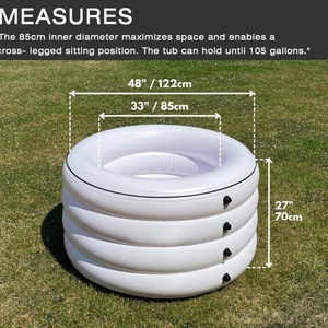 <b>Inflatable</b> Ice Bathtub Portable PVC Folding Fitness Ice <b>Bath</b> Recovery Cold Plunge Tub for Athletes - Product Image 2