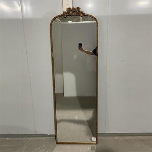 <span class=keywords><strong>Specchio</strong></span> Vintage in Stile Art Déco <span class=keywords><strong>con</strong></span> <span class=keywords><strong>Cornice</strong></span> Larga e Corona Ornamentale in Ferro Dorato Antico - Product Image 2
