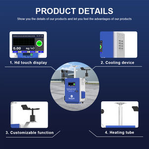 Nh2 s के लिए ऑनलाइन गंध गैस निगरानी प्रणाली में पवन गति हवा की दिशा तापमान आर्द्रता वायुमंडलीय दबाव शामिल है - Product Image 6