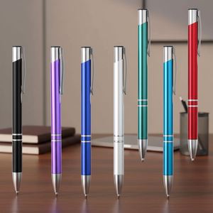 Stylos à bille en gros à prix réduit, personnalisables avec logo, en métal, pour hôtels, bureaux, publicité, cadeaux promotionnels - Product Image 5