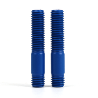 316 Stainless Steel A4-70 PTFE Coated Threaded Rod Stud Bolt Double End Thread for Piping Applications