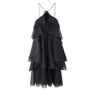 Vêtements pour femmes européennes et américaines en vente flash sur <span class=keywords><strong>AliExpress</strong></span>, robe dos nu à bretelles ornée <span class=keywords><strong>de</strong></span> fleurs - Product Image 6