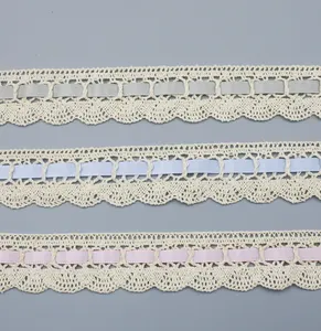 New design polyester cotton embroidery lace skin-friendly stain ribbon crochet lace trim for women dress