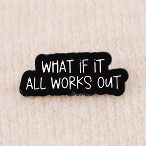 Que se passerait-il si tout se passait bien ? Broche émaillée avec citations, épingles de revers, badges pour sacs à dos, accessoires vestimentaires, bijoux amusants, cadeaux - Product Image 2