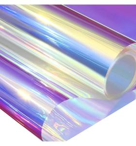 Film holographique irisé dichroïque anti-explosion, isolation thermique, auto-adhésif, épaisseur 2 mil, film transparent pour fenêtre, décoratif - Product Image 1