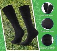 Chaussettes de sport personnalisées pour hommes, de haute qualité, pour le football, épaisses, en coton, bleues pour l'été, blanches pour l'hiver, vertes, rouges, design jetable