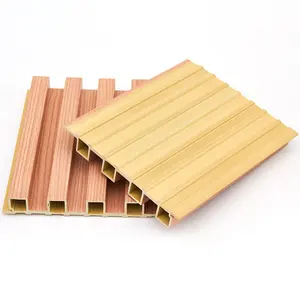 Облицовочные панели из экологически чистого композитного ПВХ покрытия, заводская цена, Современная древесно-бамбуковая и древесно-волокнистая стеновая панель