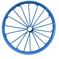 Roue pleine en mousse PU FUXIN pour chariots élévateurs, chariots à main robustes, avec jante en acier de fer à béton épais et déformé, taille personnalisée, pour les nouveaux hôtels
