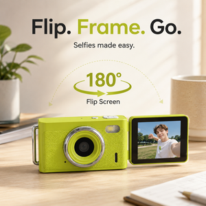 Fotocamera Digitale per Bambini 1080P con Schermo Ribaltabile <span class=keywords><strong>a</strong></span> 180 Gradi e Scheda SD per Fotografia - Product Image 1