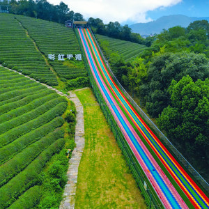 Ngoài trời unpowered trẻ em và người lớn trò chơi cầu vồng nhựa vui chơi giải trí công viên Slide cho bán - Product Image 6