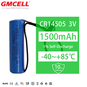 Batterie Li-MnO2 CR14505 avec fils 3V 1500mAh, pour compteur d'eau intelligent, compteur de gaz, PLC, détecteur de fumée - Product Image 1