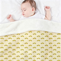 Couverture d'emmaillotage pour bébé Babylovey 70*100 cm, imprimé ferme, double couche, en polaire douce et moelleuse pour tout-petit