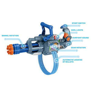 Pistola de juguete para niños Simulación de engranaje eléctrico Gatling con luz, música, mango de vibración intermitente Pistola de balas Juguete eléctrico - Product Image 4