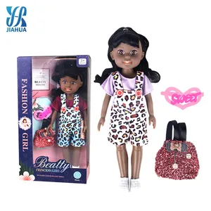 33cm 13 Inch with music munecas-silicona-real Leopard Print Bib girl doll dressing Black Girl dolls