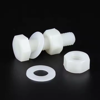 Vis hexagonales en acier M3 M4 M6 M8 M10, écrous hexagonaux isolés en plastique, rondelles en nylon imperméable noir et blanc