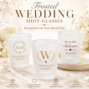 <span class=keywords><strong>Vasos</strong></span> <span class=keywords><strong>de</strong></span> <span class=keywords><strong>chupito</strong></span> esmerilados para boda <span class=keywords><strong>de</strong></span> 1.75 oz con logo personalizado, recuerdos a granel para organizadores <span class=keywords><strong>de</strong></span> bodas, locales y proveedores <span class=keywords><strong>de</strong></span> regalos - Product Image 1