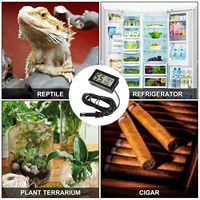 Mini thermomètre hygromètre numérique LCD avec sonde, mesure de la température et de l'humidité intérieure pour incubateur, humidificateur, serre