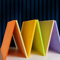 Panneaux acoustiques modulaires modernes en feutre polyester multicolores aux couleurs néon, écologiques et imperméables pour hôtels et bars