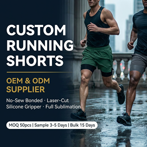Shorts de sport pour hommes, style marathon, <span class=keywords><strong>en</strong></span> polyester et élasthanne, avec <span class=keywords><strong>short</strong></span> intégré, personnalisables, pour <span class=keywords><strong>fitness</strong></span> et entraînement - Product Image 3