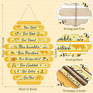 <span class=keywords><strong>ป้าย</strong></span><span class=keywords><strong>ไม้</strong></span>รูปผึ้งประดับผนังแบบเรียบง่ายของตกแต่งคริสต์มาสรูปกฎอ่อนน้อมถ่อมตนของขวัญทาสีสำหรับตกแต่งบ้านเดซี่ทานตะวัน - Product Image 6