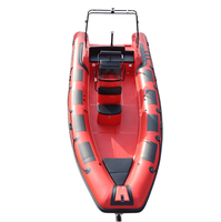 Bateau semi-rigide en aluminium 680 Hypalon de style sportif certifié CE, double modèle, pour la pêche, le surf et les activités de plein air, en PVC et fibre de verre