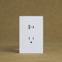 Enchufe de Pared Eléctrico Tipo 2, Enchufe Universal de 3 Polos con USB A y USB C, Estándar Sudamericano