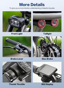 Nouvelle arrivée, vélo électrique tout-terrain longue portée, vélo de ville électrique, vélo de montagne électrique 1000W, suspension intégrale - Product Image 6