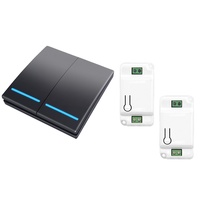 Interruptor inteligente de 2 entradas 433MHz, pulsador inalámbrico RF, Control remoto, 110V, 220V, Panel receptor, lámpara de techo de pared