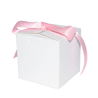 Petite entreprise acceptant les commandes de fabricants chinois, boîte carrée en carton, emballage, logo personnalisé disponible, boîte à bonbons blanche personnalisée pour les fêtes