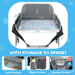 Vassoio Portatile Pieghevole per Auto, Organizzatore per Snack e Cancelleria, Kit da Disegno per Bambini, Vassoio da Viaggio per Auto - Product Image 4