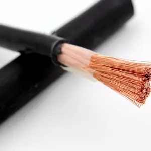 QianHao Red and Black Battery Cable CU Flexible Rubber PVC Welding Cable 35mm2 50mm2 Flexible Welding Cable
