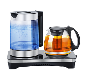 Juego de tetera de vidrio de 2.0L para <span class=keywords><strong>madre</strong></span> e hijo, hervidor eléctrico de 1500W con apagado automático de fábrica y protección contra la ebullición en seco para <span class=keywords><strong>hotel</strong></span> - Product Image 6
