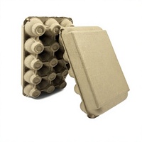 Barquettes à œufs biodégradables en pulpe de 15 alvéoles, carton à œufs antichoc, emballage recyclable pour le transport et le stockage