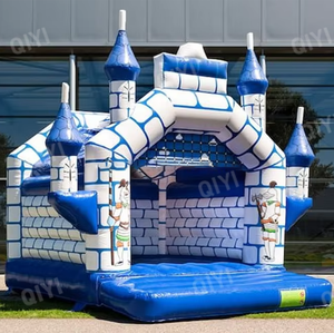 Château gonflable orienté bleu et blanc commercial petit château plein d'entrain gonflable de PVC pour l'amusement d'enfants - Product Image 2