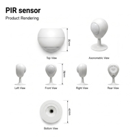 Détecteur de mouvement PIR Zigbee 3.0 Tranrule à montage au plafond, détecteur de présence humaine 8m 120 degrés, alimenté par le réseau électrique, sécurité domestique intelligente
