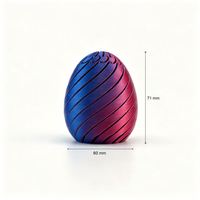 Industrial Grade Quality Biodegradable PLA Material Twisty Fidget Egg with Hinged Shell - Manufacturer Direct