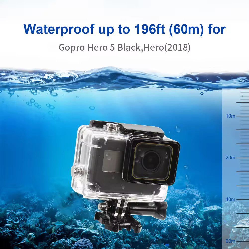 HONGDAK for GoPro 5 Accessories Protective Underwater 45M Waterproof Diving Housing Shell Case for GoPro Hero 5 Cameras