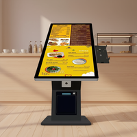 Kiosque de commande et de paiement en libre-service pour intérieur avec écran tactile de 10,1 pouces, SDK et lecteur de codes-barres