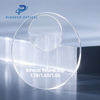 Lentilles de lunettes photochromiques finies Pioneer Optical 1.499 1.56 Cr39 HMC à dessus plat, lentilles de lunettes bifocales à dessus rond