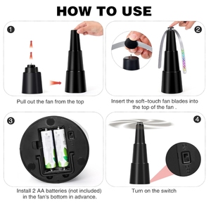 Ngoài trời bảng Top Fly fan với Holographic Blades đa chức năng Fan Blade Fly Repellent Fan Mosquito Repellent với ánh sáng - Product Image 4