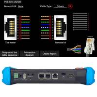 Testeur de caméra CCTV NF-IPC716ADHS PRO avec test de câble RJ45 TDR, scan IP PING, port Flash pour ingénieur réseau