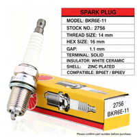 Ventes directes d'usine Yipei, bougies d'allumage en iridium de haute qualité OEM pour Ng k BKR6E-11 2756