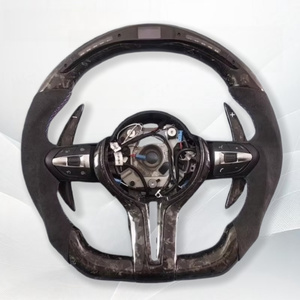 Volante Deportivo Personalizado de Fibra de Carbono y Cuero para Serie 1 F30/F31/F32/F20/E90/E92/E60/E71/E70/M3/M4/M5/M6 con Luces LED - Product Image 3