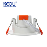 Projecteurs LED encastrables 3 watts, double tête réglable, motifs carrés, pour bureau, base encastrée, 5W, vente en gros